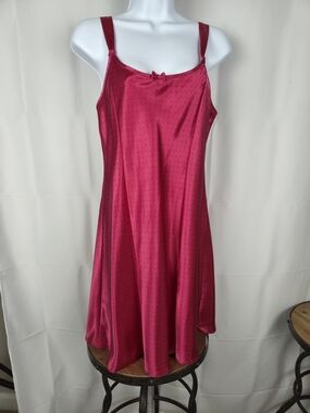 Morgan Taylor Fuchsia Satin Slip Chemise